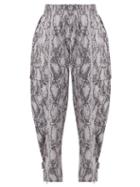 Matchesfashion.com Adidas By Stella Mccartney - Performance Snakeskin Print Track Pants - Womens - Grey Print