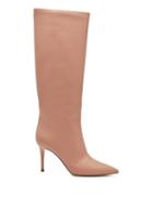 Matchesfashion.com Gianvito Rossi - Suzan Knee High Leather Boots - Womens - Pink Beige