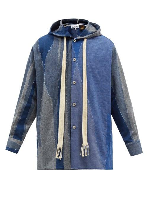 Loewe Paula's Ibiza - Patchworked Hooded Cotton Parka - Mens - Multi