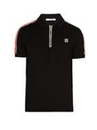 Matchesfashion.com Givenchy - Cuban Fit Half Zip Cotton Piqu Polo Shirt - Mens - Black