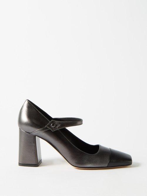 Le Monde Beryl - 85 Leather Mary Jane Pumps - Womens - Black