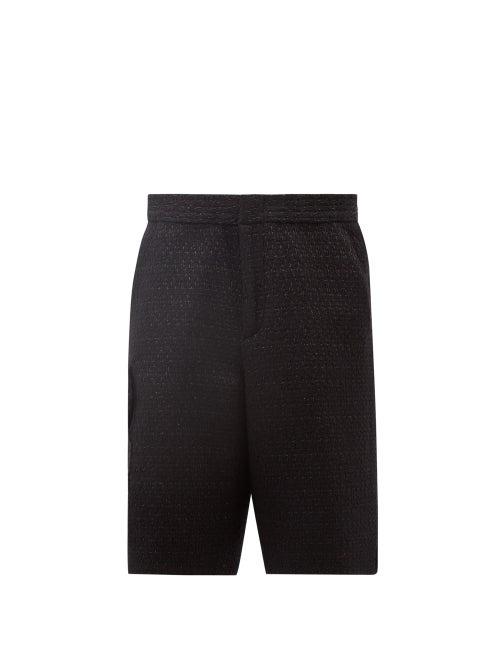 Valentino - Lurex-boucl Shorts - Mens - Black