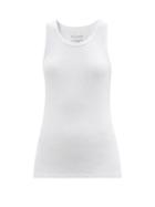 Ladies Rtw Nili Lotan - Coana Ribbed Cotton-jersey Tank Top - Womens - White