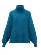 Matchesfashion.com Joostricot - Roll-neck Mohair-blend Sweater - Womens - Dark Green