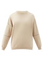 Matchesfashion.com Brunello Cucinelli - Monili-trim Wool-blend Sweater - Womens - Camel