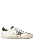 Matchesfashion.com Golden Goose Deluxe Brand - Super Star Contrast Panel Leather Trainers - Womens - Green White