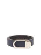 Mens Accessories Marni - Reversible Leather Belt - Mens - Black Navy