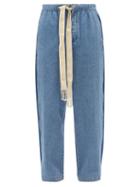 Matchesfashion.com Loewe - Tasselled-drawstring Relaxed-leg Jeans - Mens - Blue