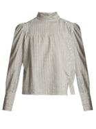 Isabel Marant Étoile Oak High-neck Striped Cotton Shirt