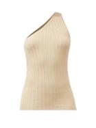 Petar Petrov - Tano Asymmetric Silk-knit Tank Top - Womens - Cream