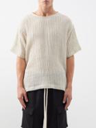 Commas - Textured-knit Linen-blend T-shirt - Mens - Beige