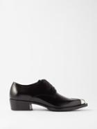 Alexander Mcqueen - Toe-cap Leather Derby Shoes - Mens - Black
