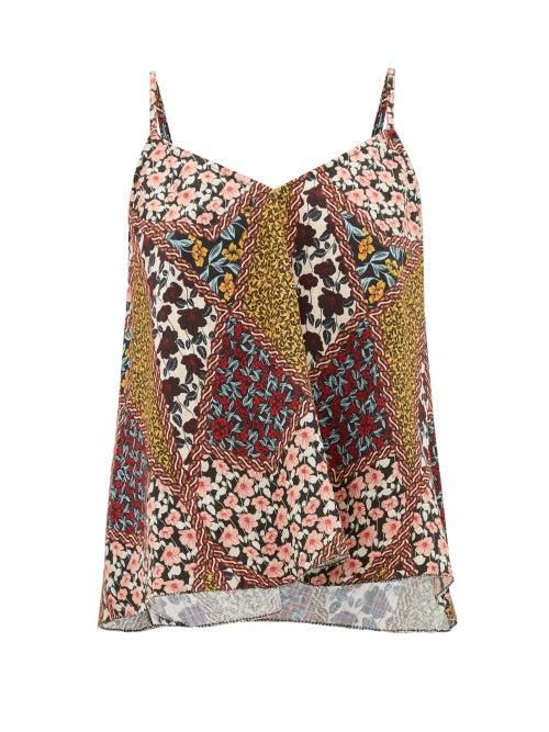 Matchesfashion.com The Upside - Keanu Poppy Clash-print Camisole - Womens - Green Multi