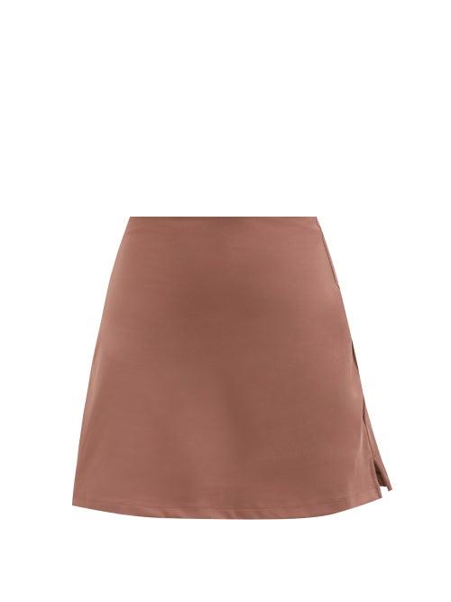 Girlfriend Collective - High-rise Skort - Womens - Dark Brown