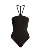Matchesfashion.com Dos Gardenias - Bella Hook And Eye Swimsuit - Womens - Black