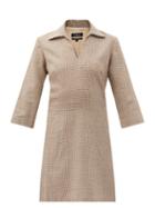 Matchesfashion.com A.p.c. - Merida Shepherd-checked Wool-twill Dress - Womens - Beige