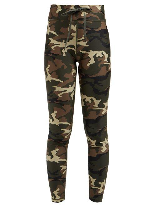 Matchesfashion.com The Upside - Camouflage Print Leggings - Womens - Green Multi