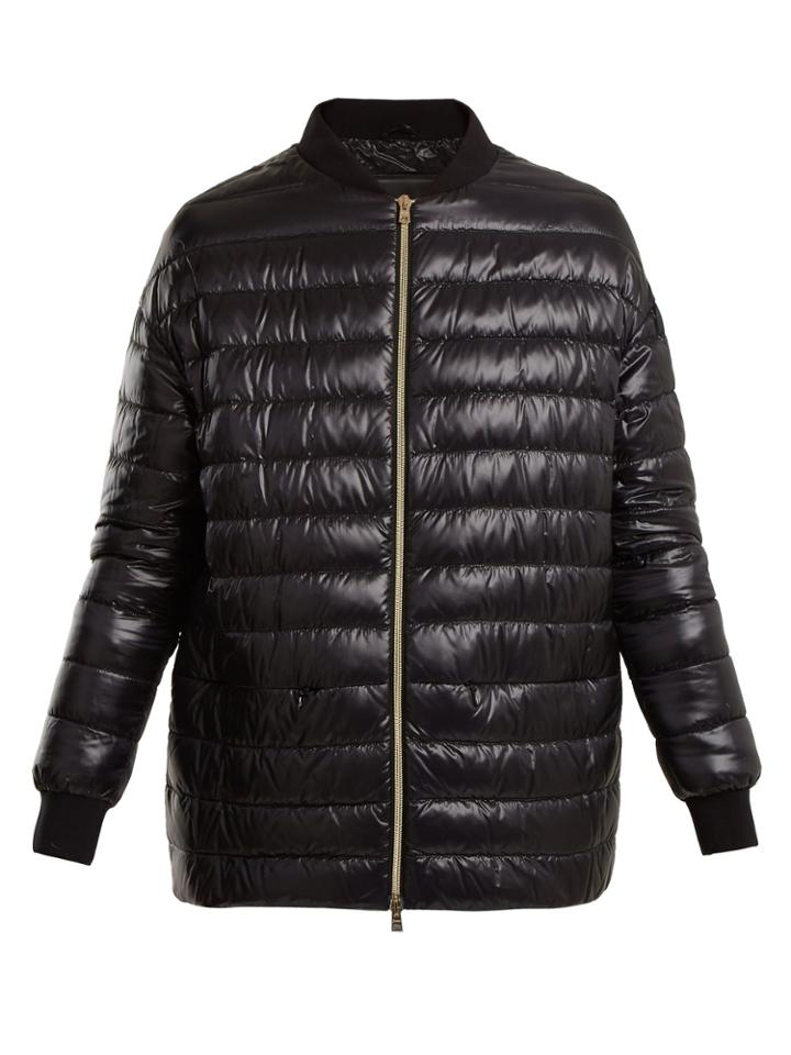 Herno Boyfriend Quilted Down Bomber Jacket