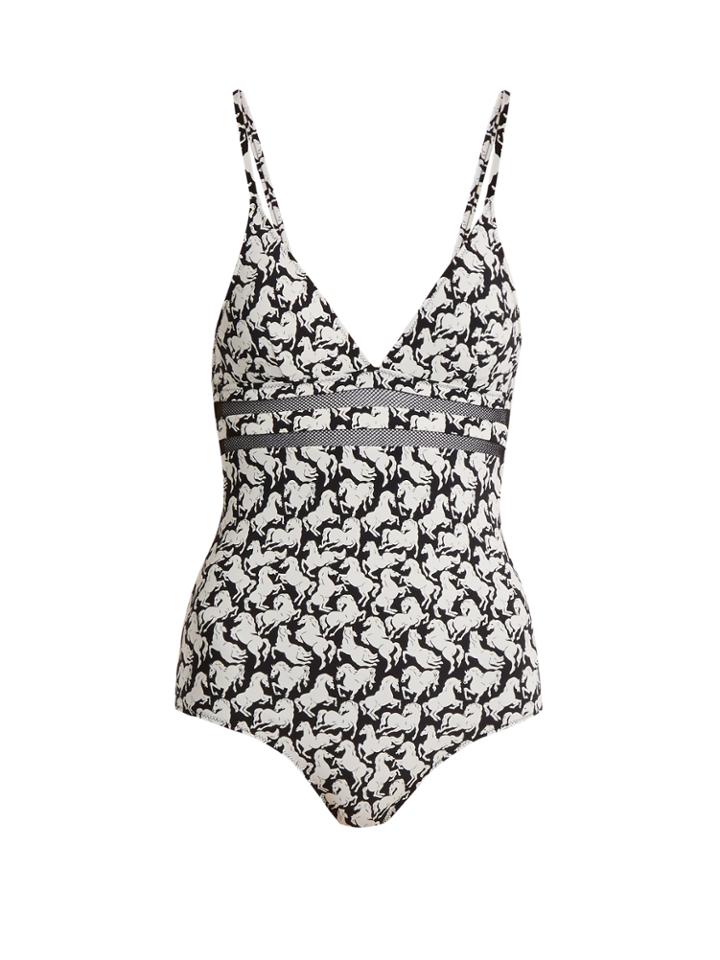 Stella Mccartney Running Horses-print Swimsuit