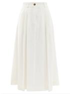 Ladies Rtw Mara Hoffman - Tulay High-rise Pleated Hemp Midi Skirt - Womens - White