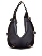 Matchesfashion.com Altuzarra - Play Small Buckled Leather And Suede Bag - Womens - Navy Multi