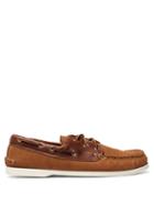 Matchesfashion.com Quoddy - Classic Suede And Leather Boat Shoes - Mens - Brown