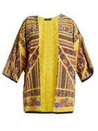 Matchesfashion.com Etro - Multi Print Silk Jacket - Womens - Yellow