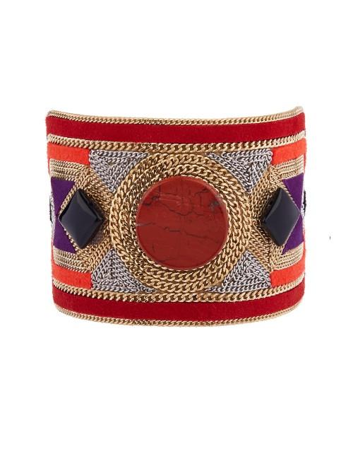 Etro Bead-embellished Suede Cuff