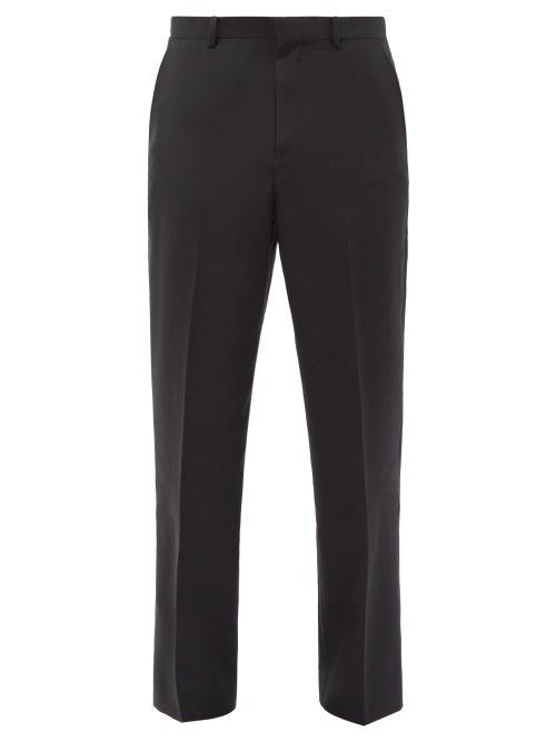 Auralee - Wool-twill Straight-leg Trousers - Mens - Dark Navy