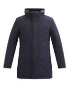 Matchesfashion.com Herno - Quilted-lining Down-filled Shell Coat - Mens - Navy
