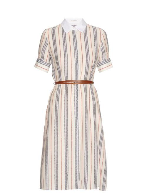 Altuzarra Kieran Striped Crepe De Chine Shirtdress