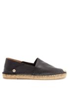 Matchesfashion.com Valentino - Feather Strap Leather Espadrilles - Womens - Black