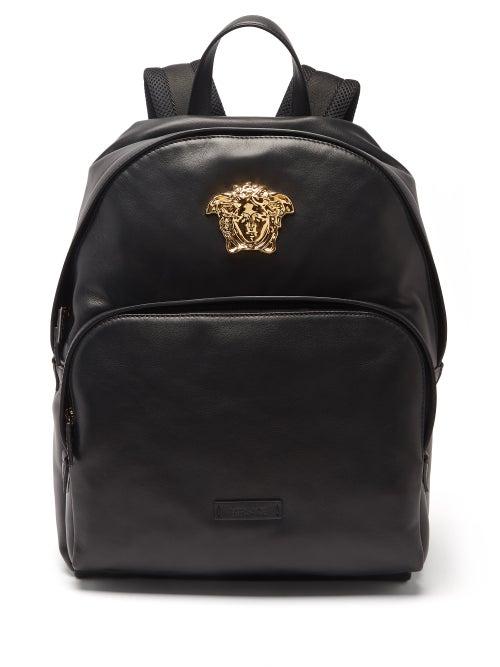 Versace - Medusa Leather Backpack - Mens - Black Multi