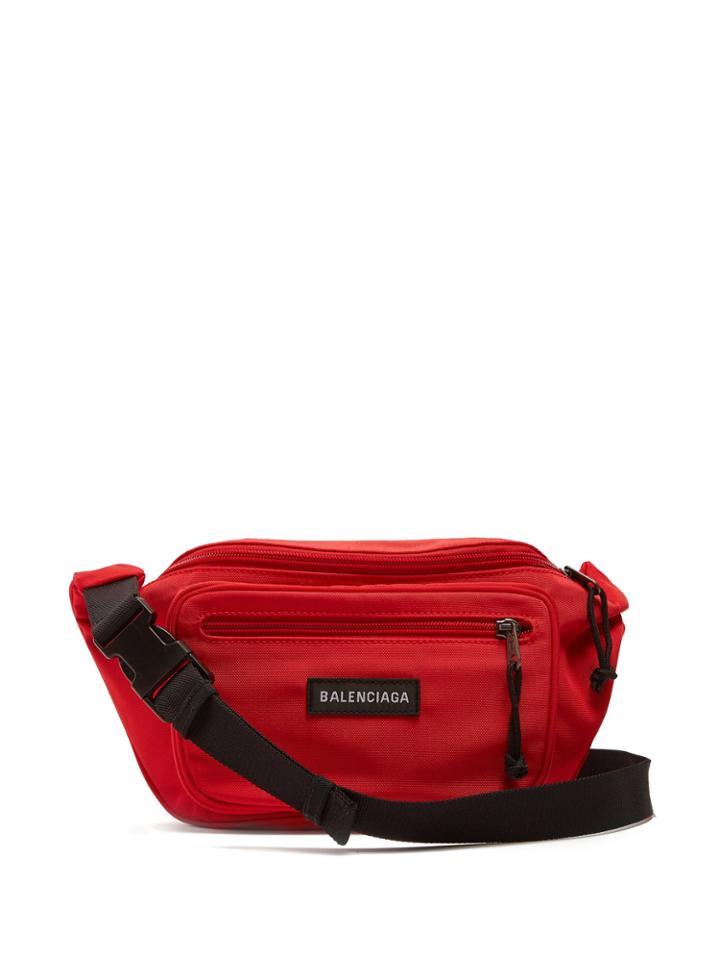 Balenciaga Logo-appliqu Nylon Belt Bag