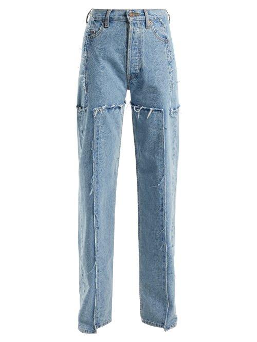Matchesfashion.com Vetements - High Rise Straight Leg Jeans - Womens - Light Denim