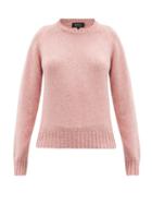 A.p.c. - Alyssa Round-neck Mlange-knitted Sweater - Womens - Pink