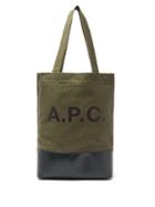 Matchesfashion.com A.p.c. - Axel Bi Colour Canvas And Leather Tote - Mens - Green
