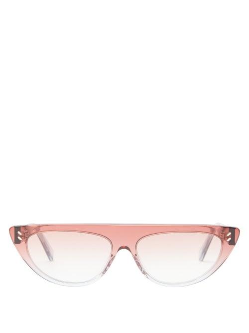 Matchesfashion.com Stella Mccartney - Gradient Cat Eye Bio Acetate Sunglasses - Womens - Purple Multi