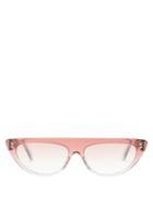 Matchesfashion.com Stella Mccartney - Gradient Cat Eye Bio Acetate Sunglasses - Womens - Purple Multi