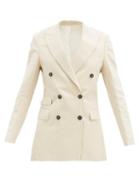 Matchesfashion.com Officine Gnrale - Manon Striped Cotton-blend Jacket - Womens - Ivory