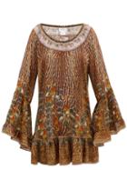 Matchesfashion.com Camilla - Leopard-print Silk-georgette Mini Dress - Womens - Leopard