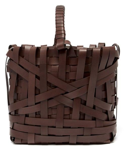 Matchesfashion.com Jil Sander - Woven-leather Basket Bag - Womens - Brown