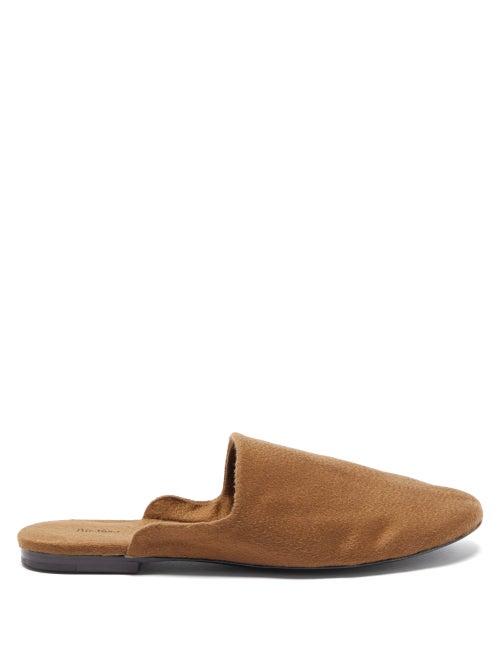 Matchesfashion.com The Row - Granpa Cashmere Backless Loafers - Womens - Camel