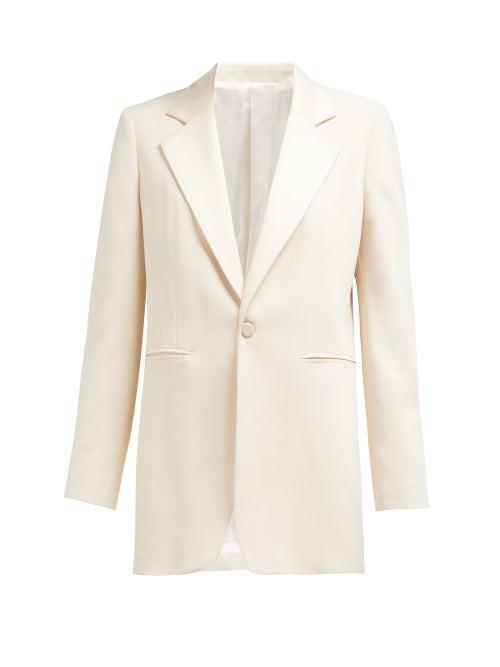 Matchesfashion.com Joseph - Stearn Single Breasted Crepe Jacket - Womens - Ivory