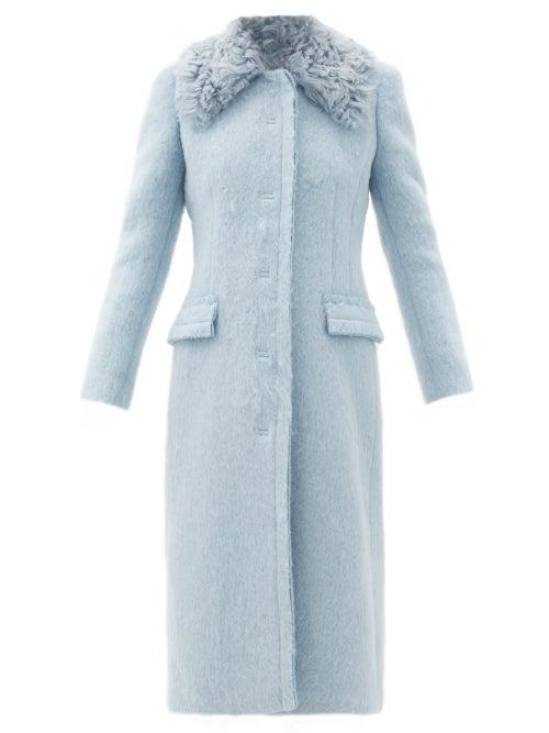 Matchesfashion.com Altuzarra - Pedro Single-breasted Alpaca-blend Coat - Womens - Blue
