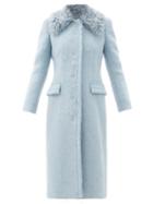 Matchesfashion.com Altuzarra - Pedro Single-breasted Alpaca-blend Coat - Womens - Blue