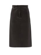 Matchesfashion.com Joseph - Salva High-rise Leather Skirt - Womens - Black
