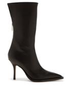 Paris Texas - Dolly Point-toe Leather Boots - Womens - Black