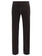 Matchesfashion.com 120% Lino - Drawstring Linen Straight-leg Trousers - Mens - Black