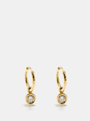 Octavia Elizabeth - Charmed Gabby Diamond & 18kt Gold Earrings - Womens - Gold Multi
